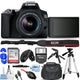 Canon EOS 250D / Rebel SL3 DSLR Camera with 18-55mm (Black) 64GB + Flash Bundle Canon