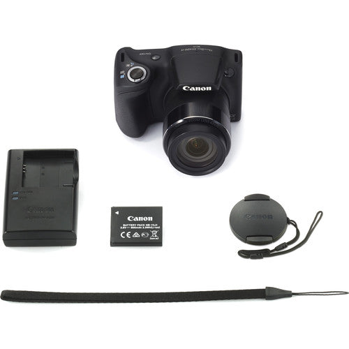 Appareil photo numérique Canon PowerShot SX420 IS 20 MP (noir) – Pack essentiel de 32 Go