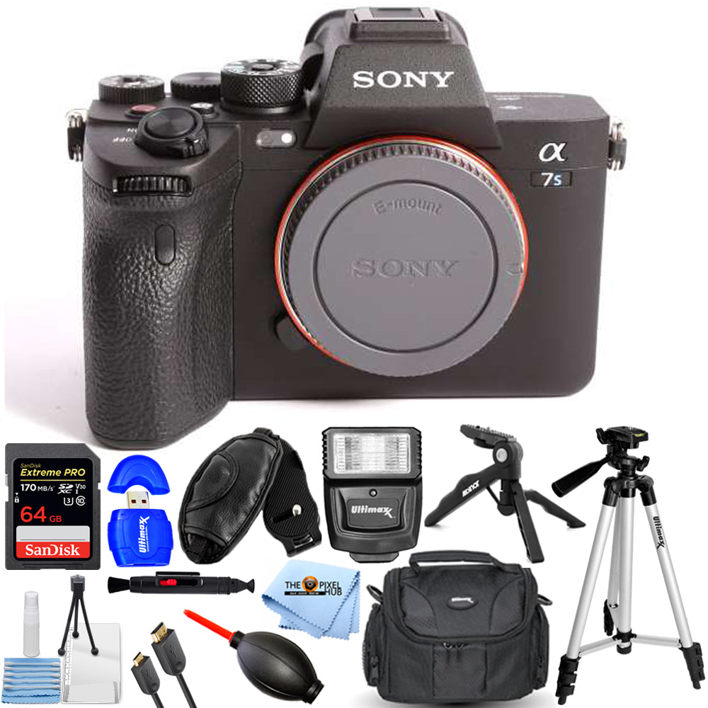 Appareil photo numérique sans miroir Sony Alpha a7S III (boîtier) + 64 Go + Flash Bundle