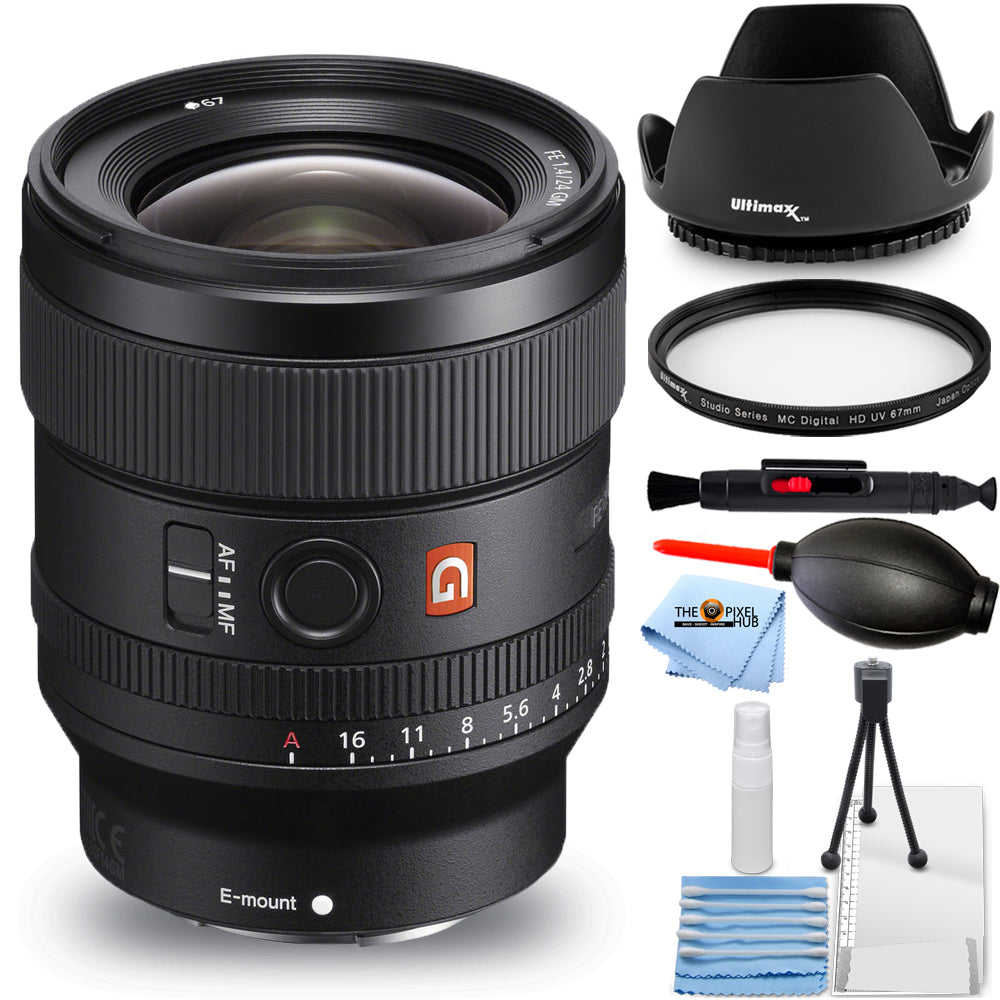 Objectif Sony FE 24 mm f/1.4 GM SEL24F14GM - Ensemble d'accessoires 7 pièces