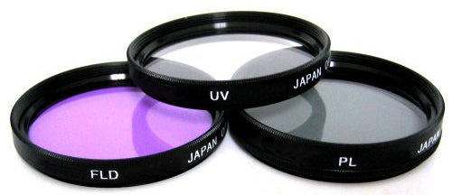 Kit de filtres HD multicouches 37 mm 3 pièces (UV, CPL, FLD) pour appareil photo reflex numérique