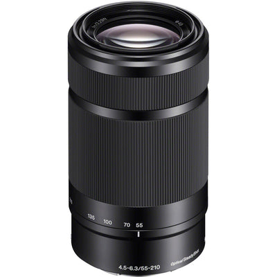 Objectif Sony E 55-210 mm f/4.5-6.3 OSS (noir) – Lot de 7 accessoires, boîte blanche