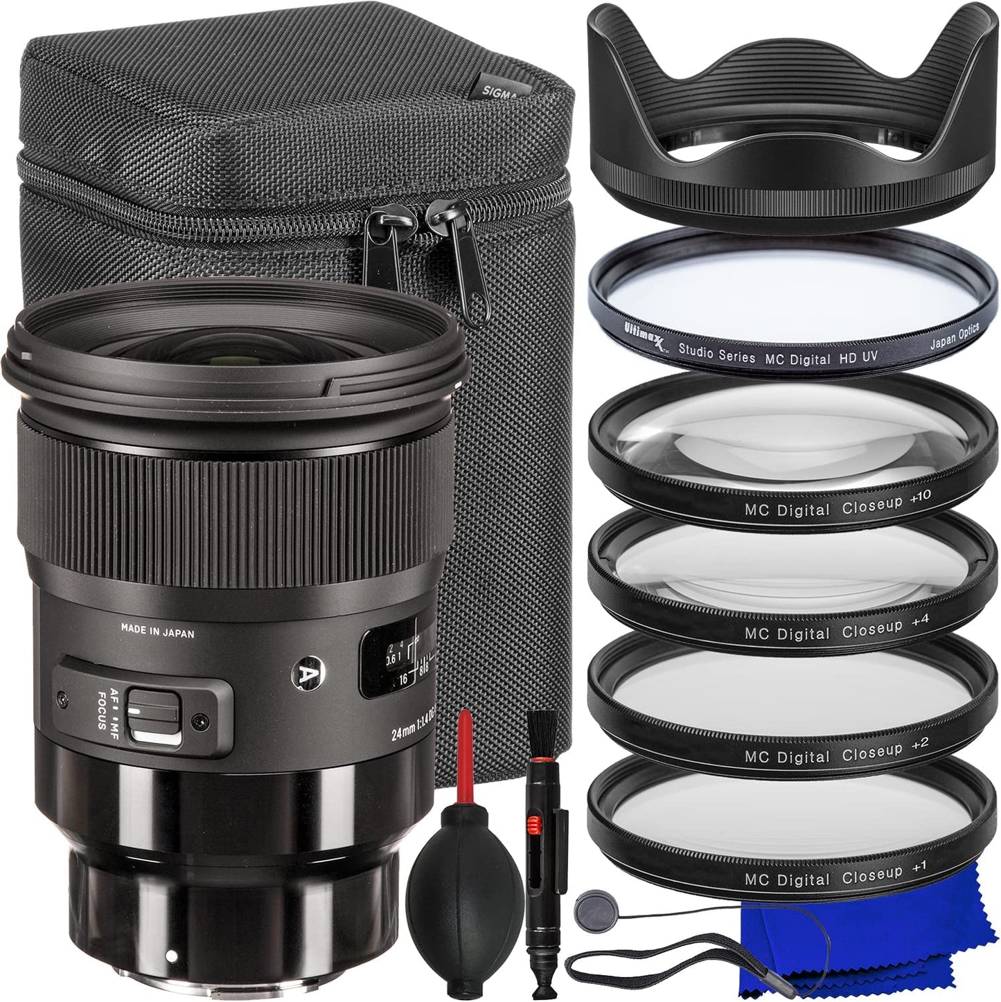 Objectif Sigma 24 mm f/1.4 DG HSM Art pour Sony E 401965 - Ensemble d'accessoires 7 pièces