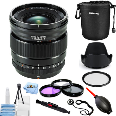 Objectif FUJIFILM XF 16 mm f/1.4 R WR 16463670 + pochette d'objectif + kit de filtres