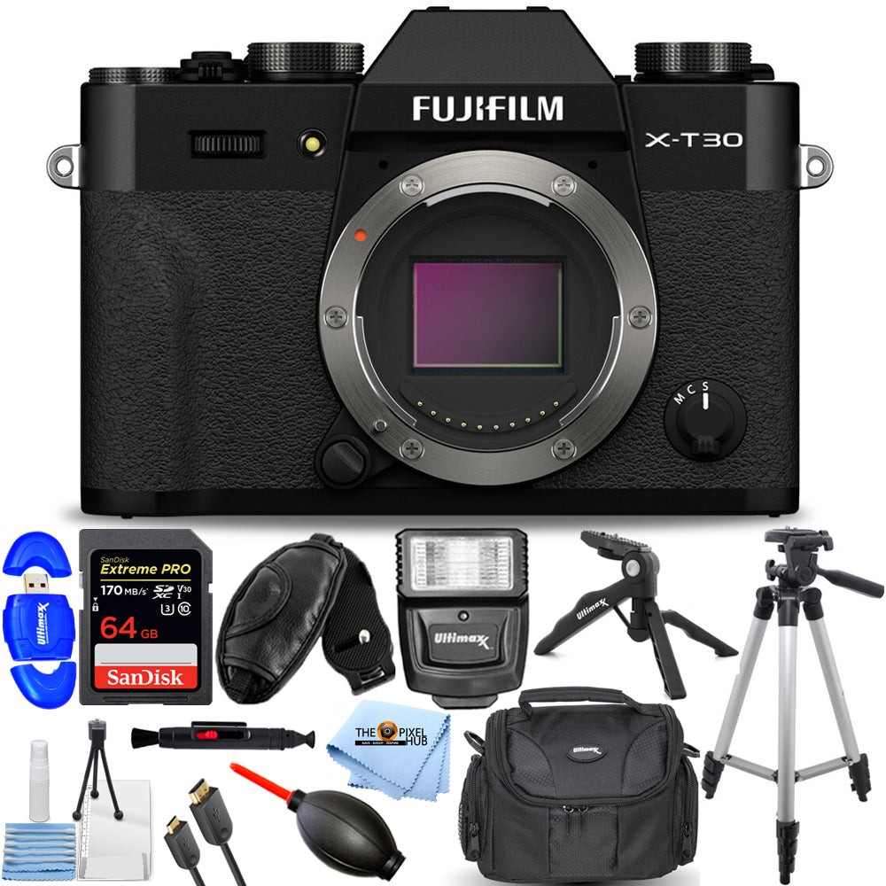 Appareil photo sans miroir FUJIFILM X-T30 II (noir) 16759615 - Ensemble d'accessoires 12PC