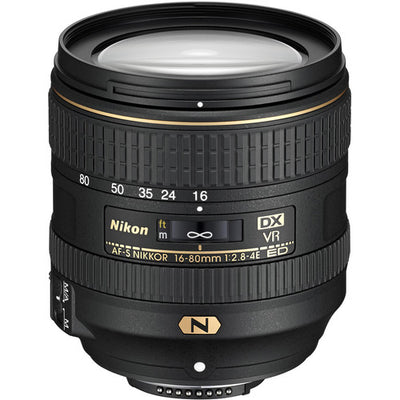 Objectif Nikon AF-S DX NIKKOR 16-80 mm f/2.8-4E ED VR - Ensemble de filtres UV Boîte blanche