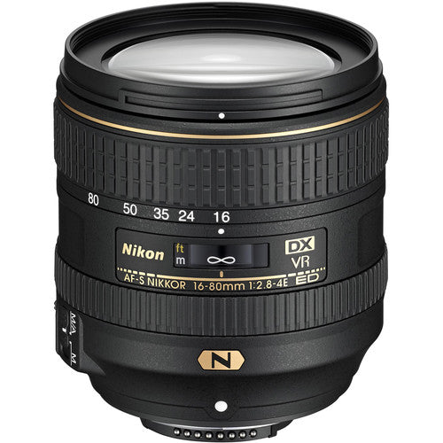 Nikon AF-S DX NIKKOR 16-80mm f/2.8-4E ED VR Objectif + Kit de Filtres Boîte Blanche