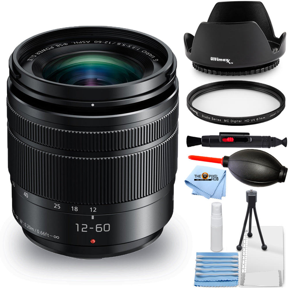 Panasonic Lumix G Vario 12-60 mm f/3,5-5,6 ASPH. Objectif POWER OIS - Filtre UV