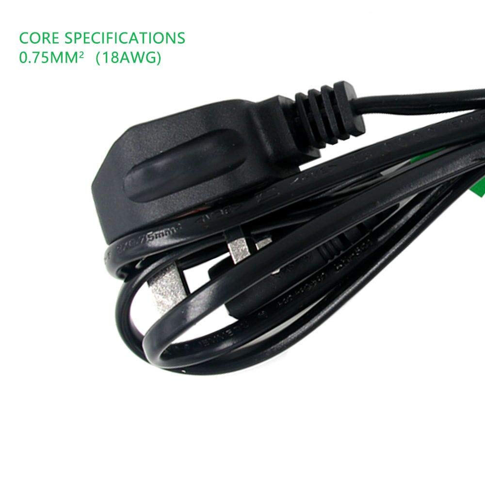 UK PLUG 2-Prong Port AC Power Cord/Cable for PS2 PS3 Slim 6FT 1.8m