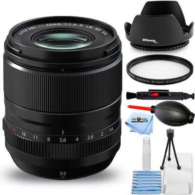 FUJIFILM XF 33mm f/1.4 R LM WR Lens 16719201 - 7PC Accessory Bundle