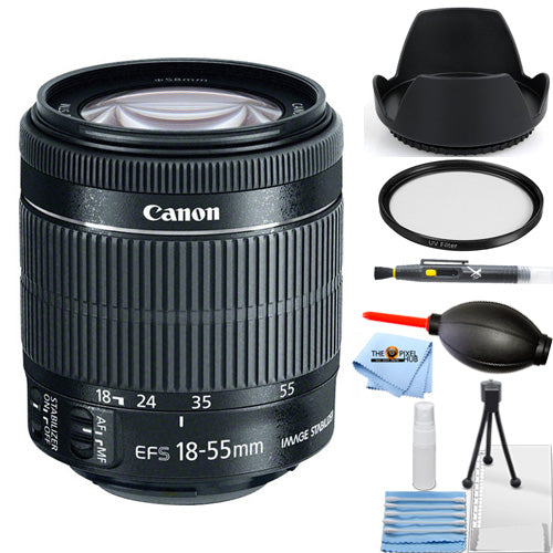 Canon EF-S 18-55mm f/3.5-5.6 IS STM Objectif STARTER BUNDLE BOÎTE BLANCHE