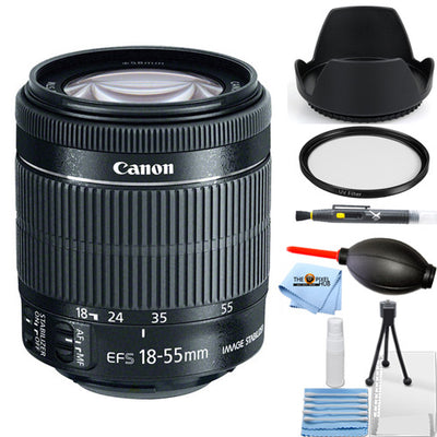 Canon EF-S 18-55mm f/3.5-5.6 IS STM Lens STARTER BUNDLE WHITE BOX