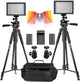 2x 75" Tripods, LED Lights, Batteries and Case for YouTube Vlogging Studio Ultimaxx