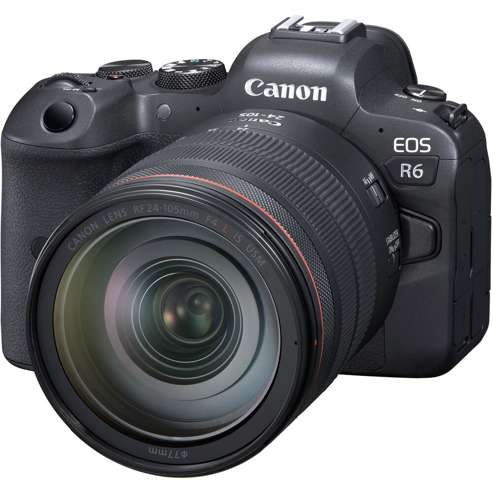 Appareil photo sans miroir Canon EOS R6 avec objectif 24-105 mm f/4 - Ensemble d'accessoires 14 pièces