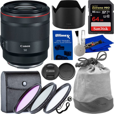 Objectif Canon RF 50 mm f/1,2L USM 2959C002 - Ensemble d'accessoires 7 pièces