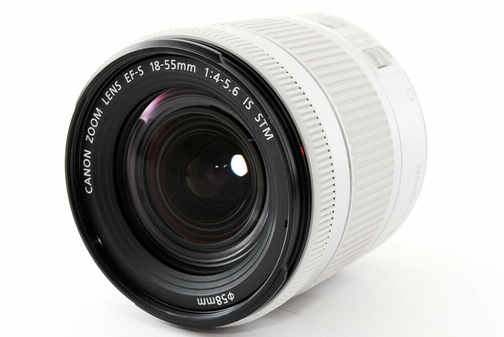 Canon EF-S 18-55mm f/4-5.6 IS STM Lens (White, White Box)