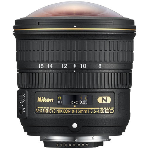 Objectif Nikon AF-S Fisheye NIKKOR 8-15 mm f/3.5-4.5E ED - Ensemble essentiel