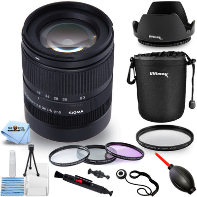 Sigma 18-50mm f/2.8 DC DN Objectif contemporain pour Sony E - Ensemble d'accessoires 10PC