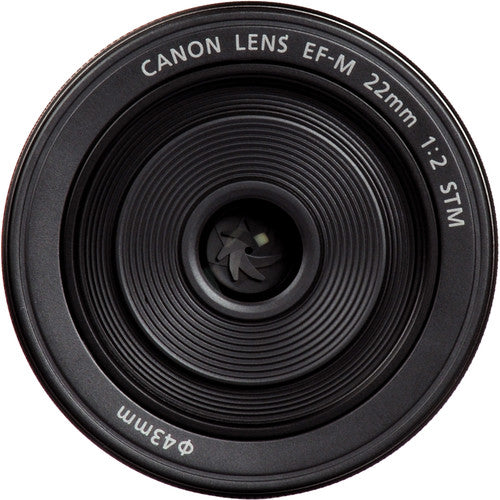 Objectif Canon EF-M 22 mm f/2 STM 5985B002 + filtre UV + pochette d'objectif