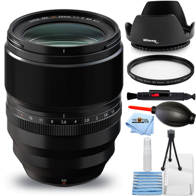 FUJIFILM XF 50mm f/1.0 R WR Lens 16664339 - 7PC Accessory Bundle