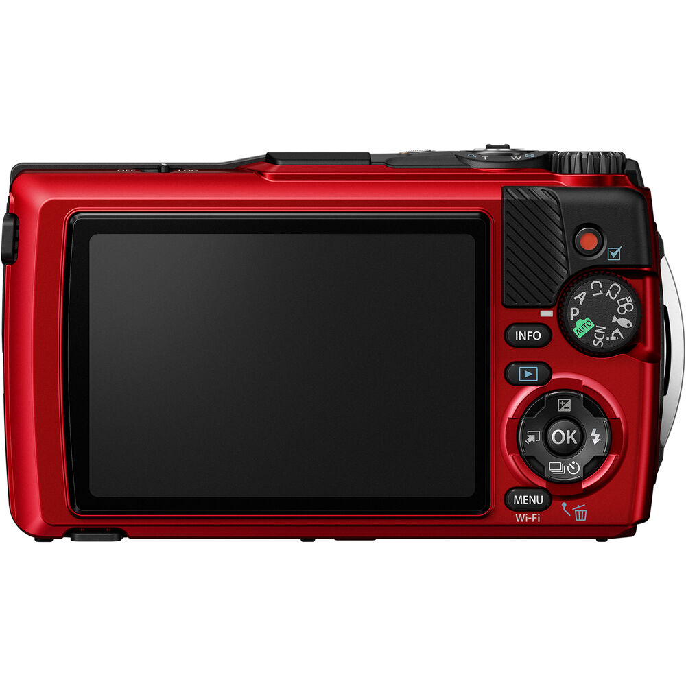 OM SYSTEM Tough TG-7 Digital Camera (Red) Bundle 1