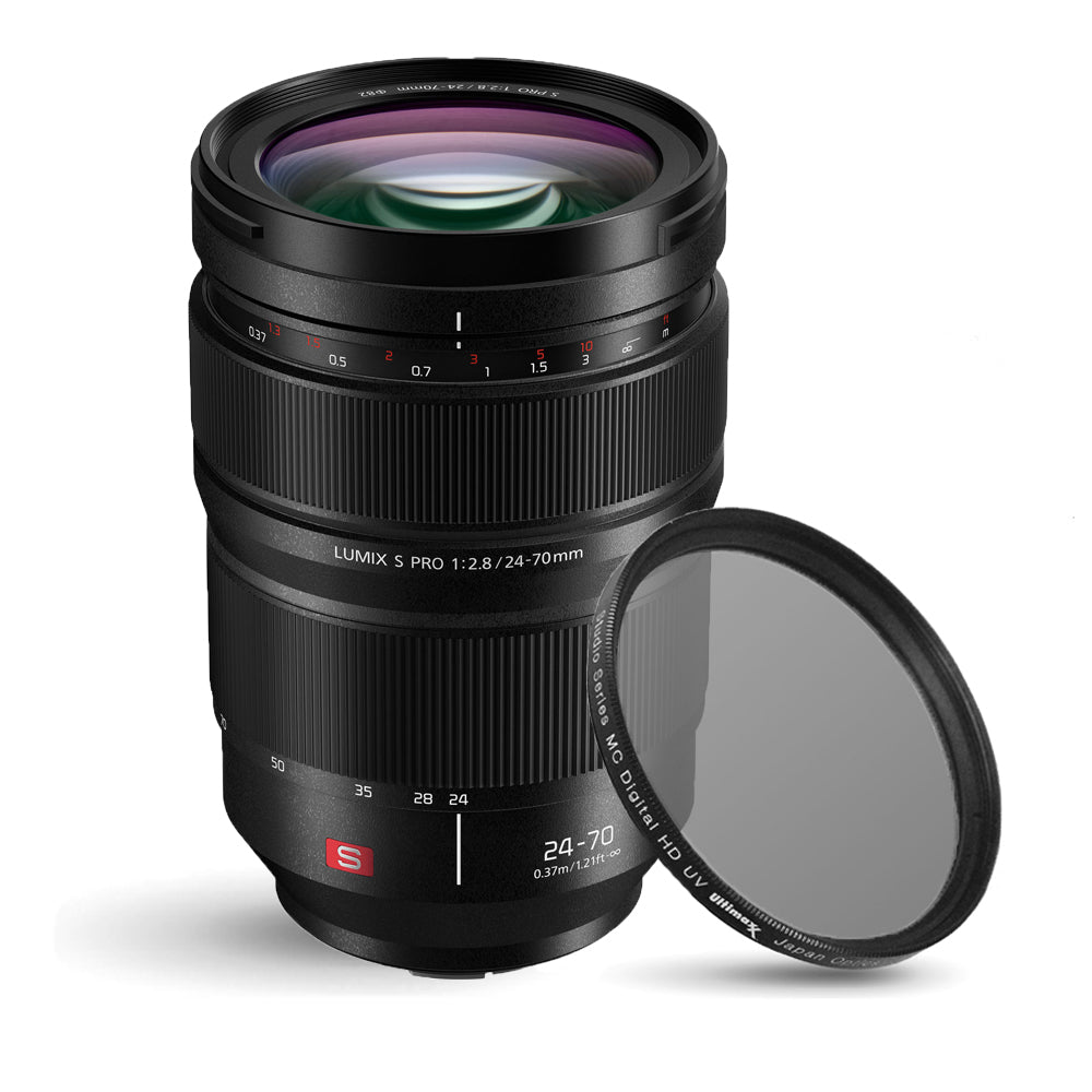 Panasonic Lumix S PRO 24-70mm f/2.8 Lens S-E2470 + UV Ultraviolet Filter