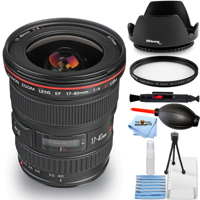 Canon EF 17-40mm f/4L USM Lens 8806A002 - 7PC Accessory Bundle