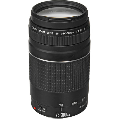 Objectif Canon EF 75-300 mm f/4-5.6 III (noir) 6473A003 + kit de filtres ultime