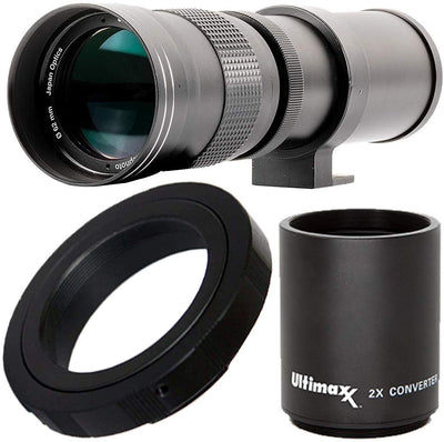 Objectif téléobjectif Ultimaxx 420-800 mm/840-1600 mm f/8 pour Canon 90D 80D 70D 77D