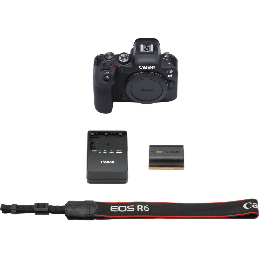 Appareil photo numérique sans miroir Canon EOS R6 (boîtier uniquement) + 64 Go + Flash Bundle