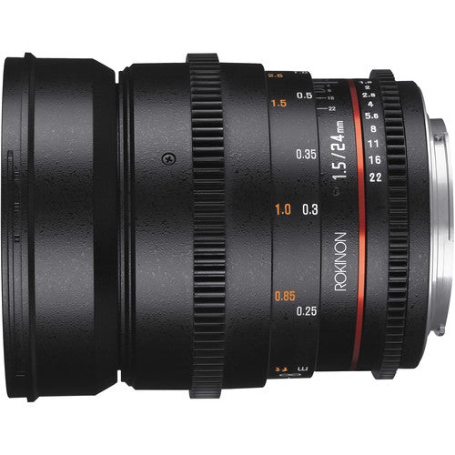 Objectif Rokinon 24 mm T1.5 Cine DS pour monture Nikon F - DS24M-N Tout neuf !!