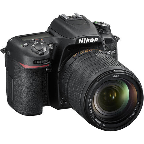 Appareil photo reflex numérique Nikon D7500 avec objectif 18-140 mm + 64 Go + flash + trépied