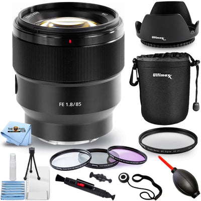 Objectif Sony FE 85 mm f/1.8 SEL85F18 - Lot d'accessoires 10 pièces