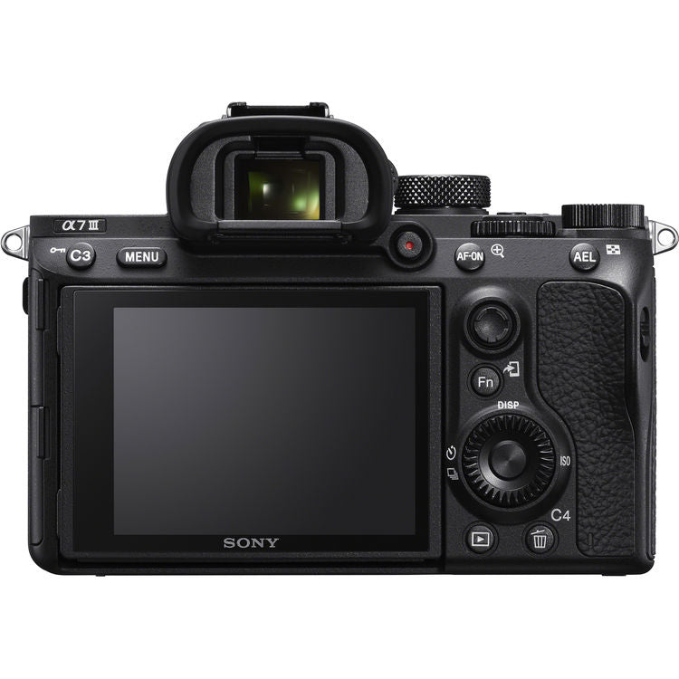 Appareil photo numérique sans miroir Sony Alpha a7 III (boîtier) + 64 Go + Flash + étui