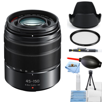 Panasonic Lumix G Vario 45-150mm f/4-5.6 ASPH. Lot de boîtes blanches pour objectifs MEGA OIS