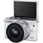 Appareil photo sans miroir Canon EOS M200 avec 15-45 mm (blanc) + BATTERIE EXT + Ensemble de filtres