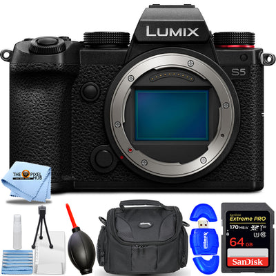 Appareil photo numérique sans miroir Panasonic Lumix DC-S5 (boîtier) - Ensemble essentiel de 64 Go