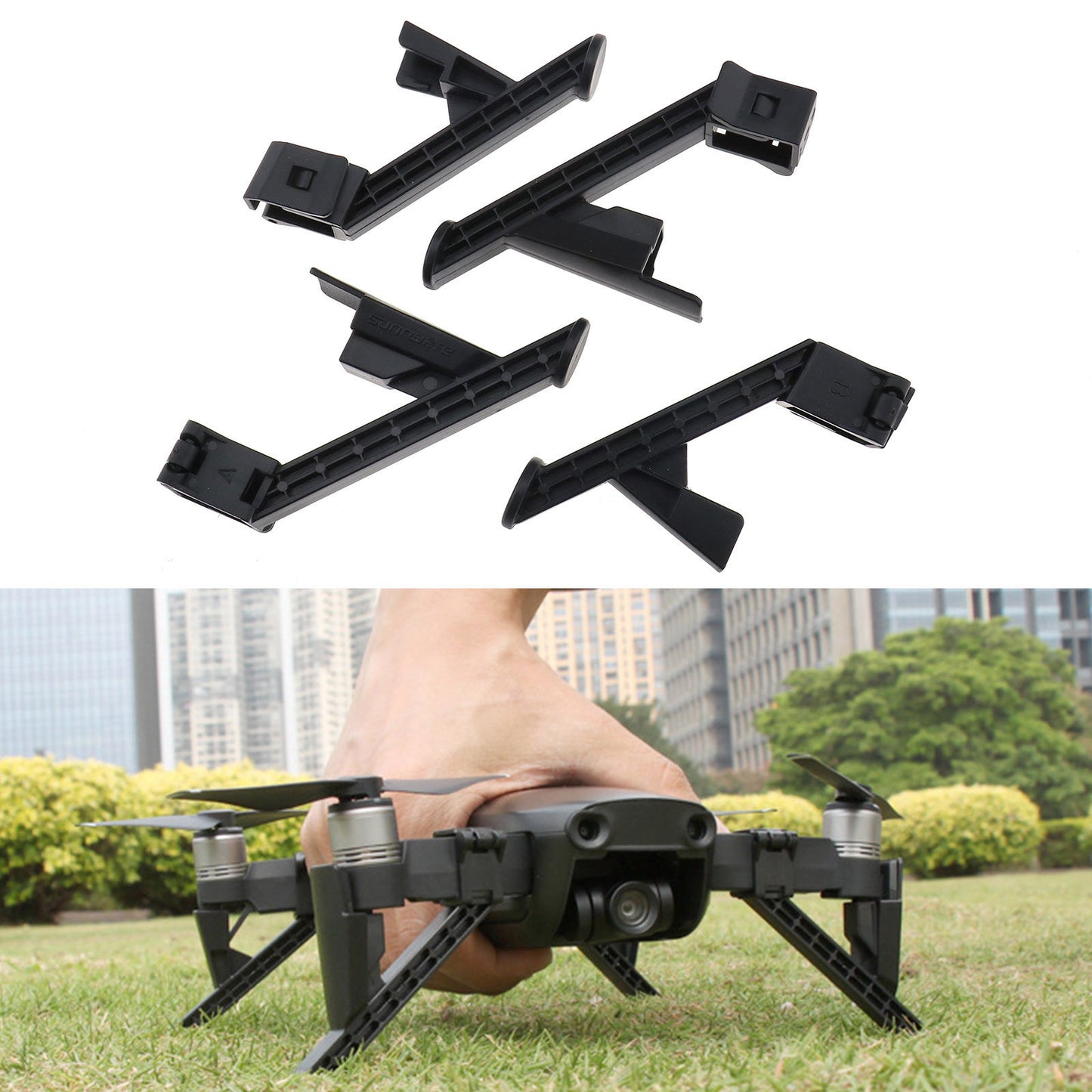 4 pièces d'extension de jambes de train d'atterrissage, pièces de protection de Support pour DJI Mavic Air