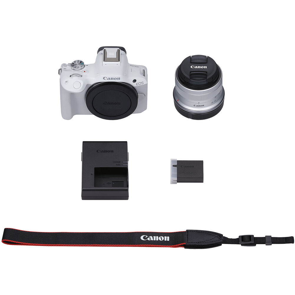 Appareil photo sans miroir Canon EOS R50 avec objectif 18-45 mm (blanc) - 5812C012