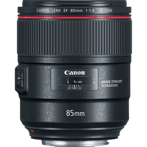 Objectif Canon EF 85 mm f/1,4L IS USM 2271C002 + kit de filtres + pochette d'objectif