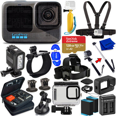 Caméscope GoPro HERO10 HERO 10 noir + BATT EXT + 128 Go + Boîtier sous-marin