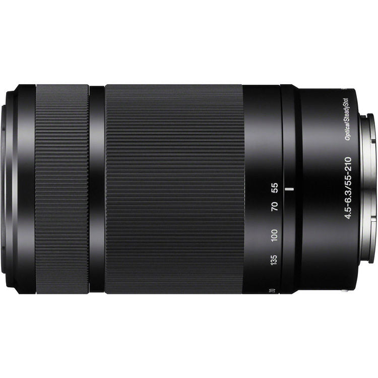 Objectif Sony E 55-210 mm f/4.5-6.3 OSS (noir) SEL55210/B Boîte blanche