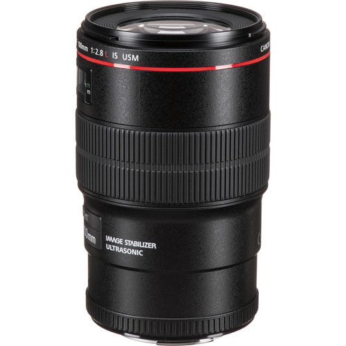 Objectif Canon EF 100 mm f/2,8L Macro IS USM + kit de filtres + pochette d'objectif