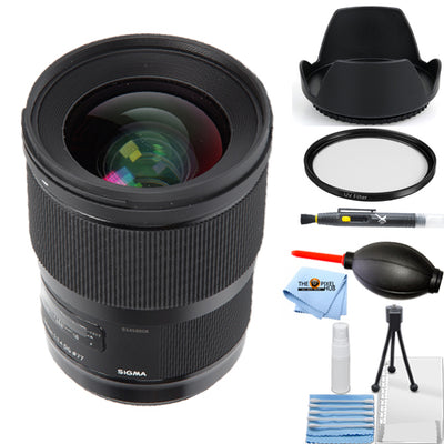 Objectif Sigma 28 mm f/1.4 DG HSM Art pour Nikon F Starter UV Bundle – Objectif modèle USA