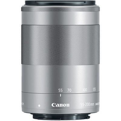 Objectif Canon EF-M 55-200 mm f/4.5-6.3 IS STM (argent) - 1122C002