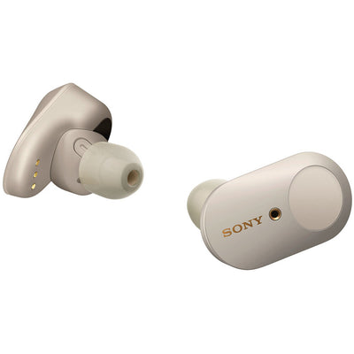 Sony WF-1000XM3 Écouteurs intra-auriculaires sans fil à réduction de bruit véritable Argent DÉFECTUEUX