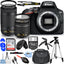 Appareil photo reflex numérique Nikon D3500 avec objectifs VR 18-55 mm + 70-300 mm - Kit d'accessoires 14 pièces