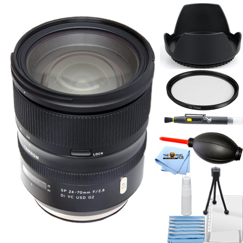 Tamron SP 24-70mm f/2.8 Di VC USD G2 Lens for Nikon F Starter UV Filter Bundle