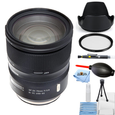 Objectif Tamron SP 24-70 mm f/2.8 Di VC USD G2 pour ensemble de filtres UV Nikon F Starter