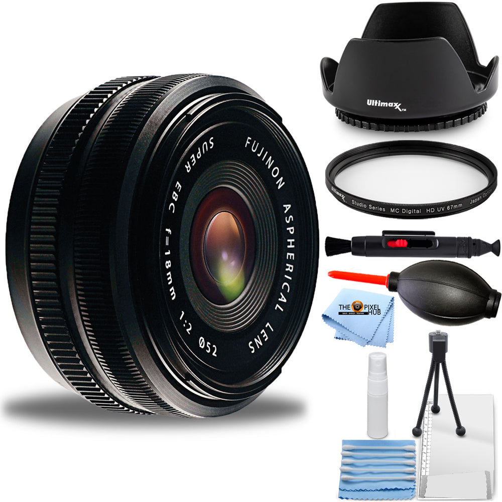 Objectif FUJIFILM XF 18 mm f/2 R 16240743 - Lot d'accessoires 7 pièces